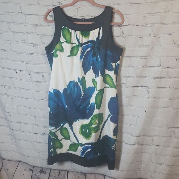 Floral Blue/Green Dress   - Picture 1 of 8